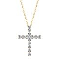 wholesale S925 Sterling Silver Korean Style Ins Cross Pendant Pearl Opal Stone Choker Necklace for Women-0-14