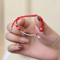 wholesale S925 Sterling Silver Light Bead Gourd Red String Bracelet for Women, Small Niche Design, Birthday Year Gift for Boyfriend or Girlfriend, Woven Rope Bracelet-0-3
