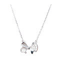 wholesale Silver Maker S999 Lace Bow Necklace, Niche Design Exquisite and Aesthetic Pendant, Gift for Girlfriend, Wholesale-0-4