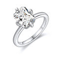 wholesale 18K Gold Plated S925 Sterling Silver Cross-Border New 2 Carat 6*8 Radiant Cut Moissanite Ring for Women Wholesale-0-4