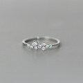 wholesale S925 Sterling Silver Exquisite Minimalist Advanced Niche Irregular Diamond-Inlaid Starry Dots Ring R02290-0-3