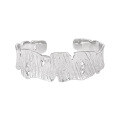 wholesale S925 Sterling Silver Small Niche European and American Openwork Diamond-Inlaid Irregular Bark Texture Women's Bracelet-0-5