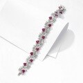 wholesale S925 Silver Cross-Border Hot-Sell Light Luxury Vintage Style Lab-Cultivated Ruby, Sapphire, and Emerald Fully Diamond Bracelet with High-End Elegant Appeal-0-2