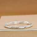 wholesale 999 Silver Handmade Woven Twist Rope Adjustable Bangle in Vintage Style for Women, Thai Pure Silver-0-3