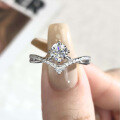 wholesale S925 Sterling Silver Hot-selling Live-streamed Ring for Women, Light Luxury High-end Proposal Diamond Ring, Versatile Wedding Ring for Cross-border-0-1
