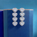 wholesale Sterling Silver New Four Heart Earrings, Simple Fashion Euro-American Style Ins Hot Selling Model-0-3