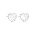 wholesale S925 Sterling Silver Honeycomb Floral Stud Earrings for Women, Minimalist Ins Geometric Square Heart Butterfly Earrings-0-10