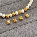 wholesale S925 Gold-Plated Silver with Diamond Accents Daisy Bead, Stringing Accessories, Xiaohongshu Viral DIY Bracelet Weaving-0-0
