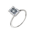 wholesale S925 Sterling Silver Cross-Border 2-Carat Radiant-Cut Square Moissanite Women's Ring Jewelry High-End Accessories-0-12