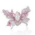wholesale 925 Silver Gold-Plated Ring High Carbon Diamond AnnaHu Xiangtai Butterfly Three-Wear Style High-End Jewelry for Women Zircon-0-5