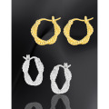 wholesale S925 Sterling Silver Geometric Round Braided Rope Minimalist Earrings for Women-0-1