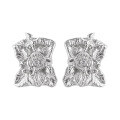 wholesale S925 Sterling Silver 005 Small and Chic Retro Exaggerated Geometric Irregular Square Thorn Rose Inlaid Diamond Earrings for Women-0-5