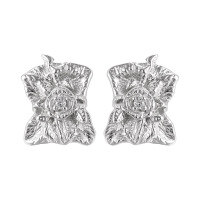 wholesale S925 Sterling Silver 005 Small and Chic Retro Exaggerated Geometric Irregular Square Thorn Rose Inlaid Diamond Earrings for Women-Platinum [with sterling silver ear plugs] &gt; 925 silver