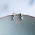 wholesale 9K Gold Korean Wholesale Department Moon and Star Zircon Earrings Japanese and Korean Style-0-1