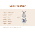 S925 Sterling Silver D Color Moissanite Teardrop Pendant Necklace-0-8