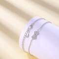 wholesale S925 silver minimalist bow bracelet, niche fashion, luxury-inspired silver jewelry-0-3