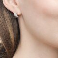 wholesale S925 Sterling Silver Geometric Row Zircon Ear Hoop with Circular Ear Clasp, Fashionable and Luxurious High-End Design Earrings-0-3