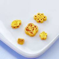 wholesale S925 Gold-Plated Auspicious Cloud Spacer Beads for DIY Bracelets and Necklaces, Multi-Hole Ornaments for Chinese Knot Crafts, Best Seller-1# one
