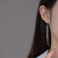wholesale S925 Sterling Silver Long Tassel Snake Bone Earrings, Minimalist Style, Elegant and Simple, Anti-Loss Earrings M03133-0-2