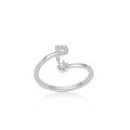 wholesale S925 Sterling Silver 26 Letter Ring, Fashionable Minimalist Everyday Versatile Open-Ended Adjustable One-Size Ring-0-20