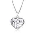 wholesale S925 Sterling Silver Cross-border Heart Necklace for Women, Light Luxury European and American Jewelry, Pendant Necklace with Design Sense-0-0