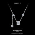 Sterling Silver Minimalist Pendant Adjustable Chain Necklace Wholesale-0-4