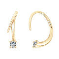 S925 Sterling Silver D Color Moissanite Earrings, Simple Design, Cross-Border Live Streaming, Daily Commute Wholesale-0-3