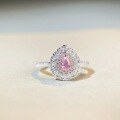 wholesale S925 Sterling Silver Pink Diamond Ring, Pink Gemstone, Cute and Minimalist Ins-style Gemstone Ring Wholesale-0-3