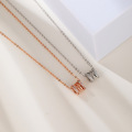 wholesale S925 Sterling Silver Minimalist Design Spring Pendant Versatile Small Waist Necklace Women's Collarbone Chain Trendy Ins Style Accessory-0-0