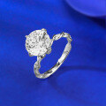 wholesale S925 Sterling Silver Classic Twisted Four-Prong Setting with 90 Zircon Stone Ring, Fashion Versatile Style-0-1