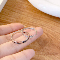 wholesale S925 Sterling Silver "Eternal Bond" Couple Rings, a pair of men's and women's fashionable proposal birthday Valentine's Day gift-Forever Love Couple Ring/approx. 2.97g&gt;PR003575