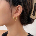 wholesale S925 Sterling Silver Minimalist Hoop Earrings, Women's Light Luxury Earrings, New Korean Dongdaemun Small-Simple Circle Ear Hoop Earrings-0-4