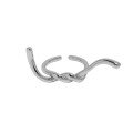 wholesale S925 Sterling Silver JT689 Korean Version Ins Minimalist Small Design Versatile Twist Line Knot Open Adjustable Ring for Women-0-5