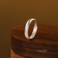 wholesale Sterling Silver Minimalist Sandblasted Couple's Ring Plain Band Pair Gift-0-5