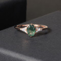 wholesale S925 Sterling Silver Elegant and Stylish Natural Moss Agate Ring with Moss Inclusions, Colorfast-0-0