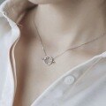 wholesale 925 Sterling Silver Planet Necklace for Women, Ins High Value Small Design, High-End Minimalist Elegant Collarbone Chain-0-3