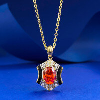 wholesale Metal: 925 Sterling Silver Style: Women's Shape: 6*8mm Oval Color: Fanta Orange-N418 Fanta Orange 925 Silver