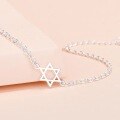 wholesale S925 Silver Tidal Small White Hexagram Bracelet for Women, Japanese and Korean Fashion Plated Lucky Shooting Star Wish Gift Hand Accessory-0-1