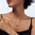 Metal Pendant Necklace with English Heart & Moissanite-0-2