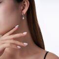 Metal Custom-Processed Moissanite Earrings, Exquisite and Unique Minimalist Design-0-2