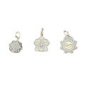 wholesale S925 Sterling Silver Oil-Pressed Sunflower Bagua Lotus Peony Flower Bracelet Necklace DIY Crystal Bead Accessories-0-4