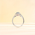 wholesale Sterling Silver D Color Moissanite Ring for Women, Live Stream Source, Niche Design, Light Luxury, Gift for Girlfriend, Proposal, Wedding Ring-0-2