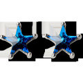wholesale S925 Sterling Silver Star Earrings Women Fashion Korean Style Sweet Five-Pointed Star Blue Diamond Earrings Stud Earrings E2659-0-4
