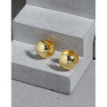 wholesale S925 Sterling Silver Korean Version Ins Small Design Individualistic Minimalist Versatile Geometric Sphere Glossy Surface Ear Clips for Women-0-1