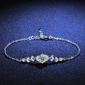 925 Silver Moissanite Geometric Minimalist Women's Bracelet Live Wholesale-0-4