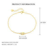 wholesale S925 Sterling Silver-L975-Gold 925 Silver