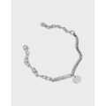 wholesale S925 Sterling Silver Korean Version INS Niche Design Vintage Distressed Round Bead Twist Chain Textured Bracelet for Women-0-0