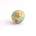wholesale Metal material: Ancient Vietnamese sand gold, Year of the Dragon, cloisonné enamel relief, dragon pearl through-hole bead, DIY accessory bracelet, lucky charm bead-0-7