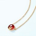 wholesale 10K Gold Plated 925 Silver Japanese Light Luxury Fashion Natural Garnet Necklace Colored Gemstone Jewelry Wholesale from Manufacturer-0-2