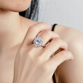 S925 Silver 2ct Oval Moissanite Ring for Women-0-2